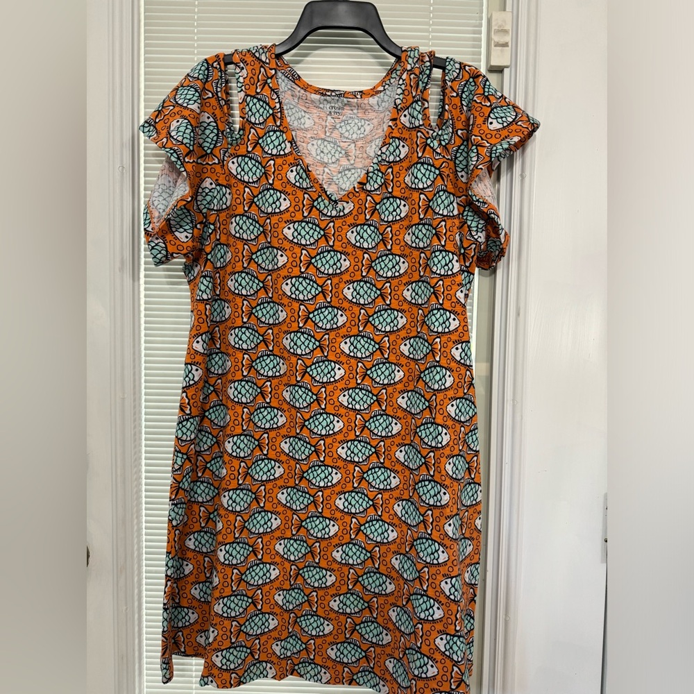 Cold shoulder dress.